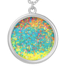 Vivid colours abstract necklace