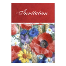 Vivid Flowers Birthday invitation