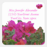 Vivid Flowers Square Stickers