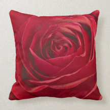 Vivid Red Rose Centre Full Frame Macro Photograph Pillows