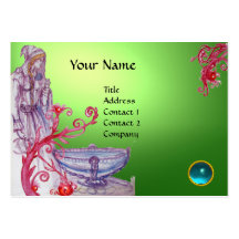VIVIEN MONOGRAM gem green white blue Business Card Templates