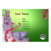 VIVIEN MONOGRAM gem green white Business Cards
