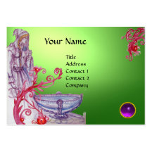 VIVIEN MONOGRAM gem green white purple Business Card