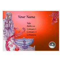 VIVIEN MONOGRAM gem orange white Business Card Template