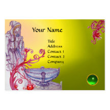 VIVIEN MONOGRAM gem yellow white green Business Card Templates