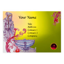 VIVIEN MONOGRAM gem yellow white red burgundy Business Card
