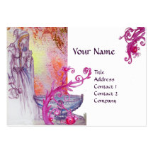 VIVIEN MONOGRAM purple pink white Business Cards