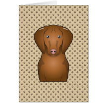 Vizsla Cartoon Card