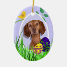 Vizsla Easter Ornament
