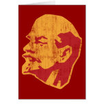vladimir lenin cccp portrait greeting cards