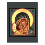 Vladimir Mother of God Prayer Card Postcards