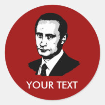 Vladimir Putin Round Stickers