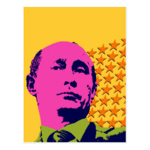 Vladimir Putin with Stars Post Cards
