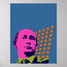 Vladimir Putin with Stars Poster