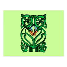 Vögel keltisch celtic Birds Postkarte