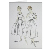 Vogue 1953 Blank greetings Card