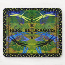 Voici des dragons Mousepad Tapis De Souris