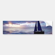Voilier Bumpersticker de navigation de coucher du  Adhésif Pour Voiture
