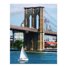 Voilier par le pont de Brooklyn Cartons D'invitation