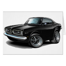 Voiture 1967-69 noire de barracuda carte de vœux