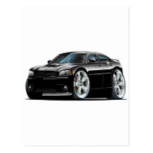 Voiture 2006-10 noire du chargeur SRT8 Cartes Postales