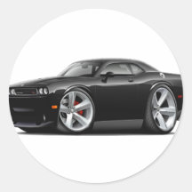 Voiture 2009-11 noire du challengeur droite autocollants ronds
