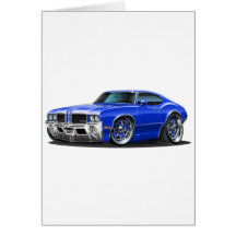 Voiture de bleu de sabre d'abordage d'Olds Cartes De Vœux