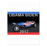 Voiture de course 2012 d'Obama Biden - chaude et l Cartes Postales