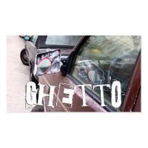 voiture de ghetto cartes de visite professionnelles
