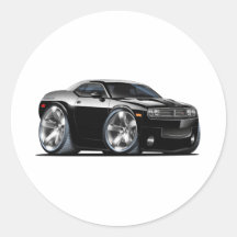 Voiture de noir de challengeur de Dodge Autocollants