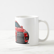 Voiture de rouge de Mitsubishi Evo Mug