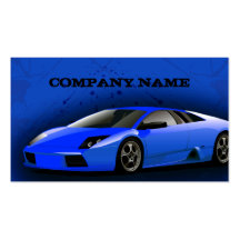 Voiture de sport de bleu royal de carte de visite