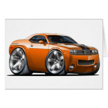 Voiture d'orange de challengeur de Dodge Carte