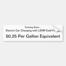 Voiture électrique de LENR chargeant $.25/gallon Adhésifs Pour Voiture
