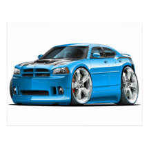 Voiture superbe de bleu d'abeille de chargeur de D Carte Postale