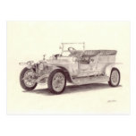 Voiture vintage : Fantôme argenté de Rolls Royce Carte Postale