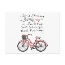 vol25 life is like riding a bicycle post cards