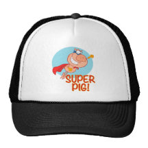 vol superbe de porc de super héros de porc casquette de camionneur