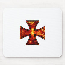 Volcanic Iron Cross Mouse Mat