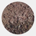 Volcanic rock round stickers
