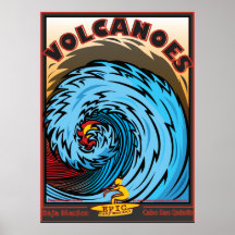 VOLCANOES BAJA MEXICO SURFBREAK SURFING POSTERS