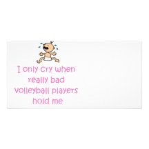 Volée du mauvais de VolleyChick VolleyBaby Cartes De Vœux Avec Photo