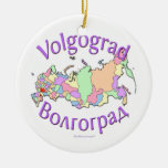 Volgograd Russia Map Ornament