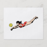 volley ball dive female volleyball player custom flyer