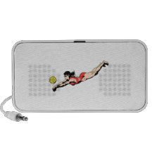 volley ball dive female volleyball player travel speakers