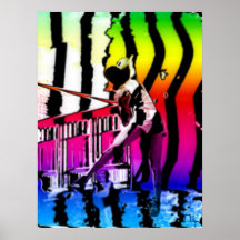 Volley smash graffiti print