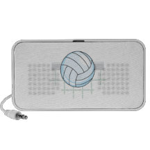 volleyball and net graphic iPhone speakers