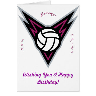 Volleyball Birthday Cards, Photocards, Invitations amp; More