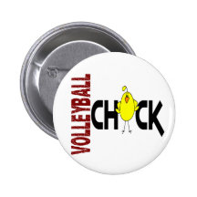 Volleyball Chick 1 Pinback Buttons
