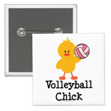 Volleyball Chick Button